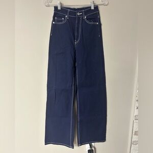 H&M Blue Straight Leg Carpenter Jeans